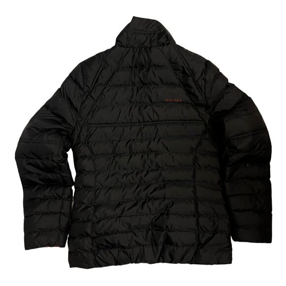 Spyder Size Medium Supreme Black & Red Zip Up Puffer Coat Women's - Picture 12 of 15